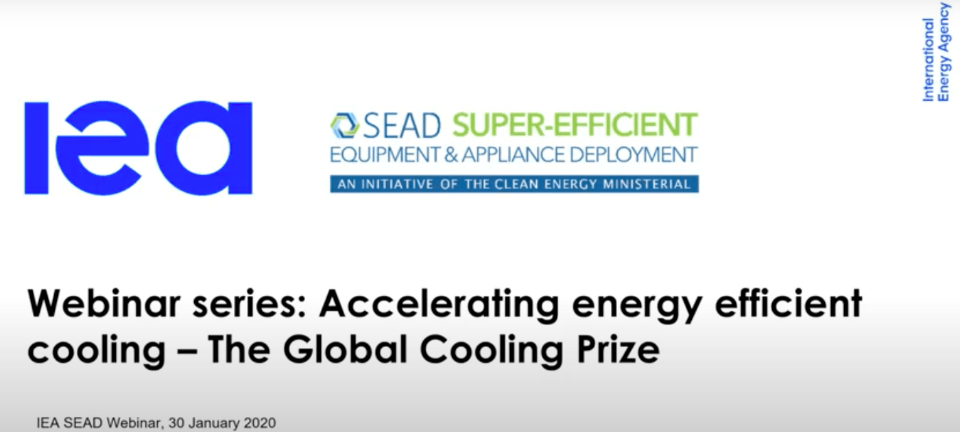 IEA Webinar: Stimulating innovation towards high-efficiency cooling solutions