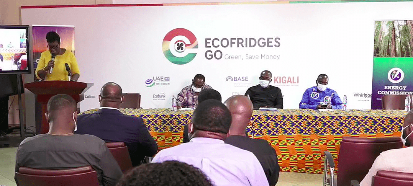 ECOFRIDGES GREEN ON-WAGE FINANCIAL MECHANISM launched in Ghana by the Energy Commission, UNEP and BASE to make environmentally friendly cooling products more affordable