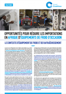 Opportunités Pour Réduire les Importations en Afrique d’Équipements de Froid d’Occasion
